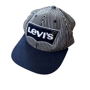 Levi's Youth Red Tag Navy & White Striped Ball Cap